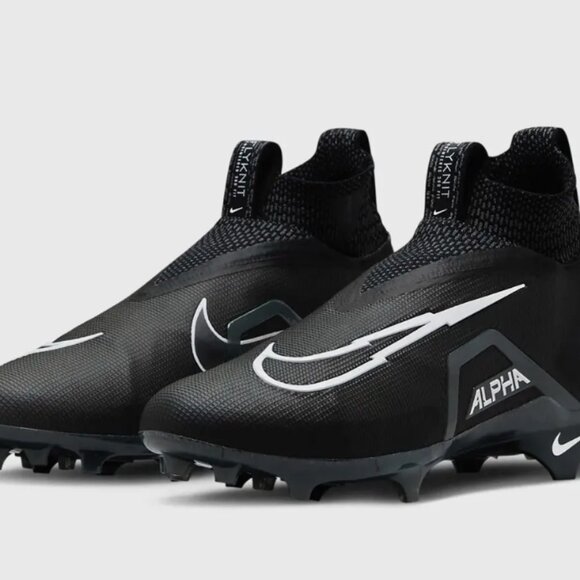 Nike Alpha Menace Elite 3 Men's Football Cleats Black White CT6648-010
